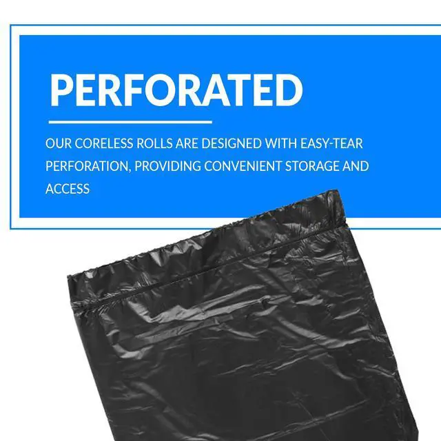 Alt view image 4 of 7 - 55-60 Gallon Trash Bags Heavy Duty | 50 Bags | 50-60 Gallon | Large Black Garbage | Made in USA