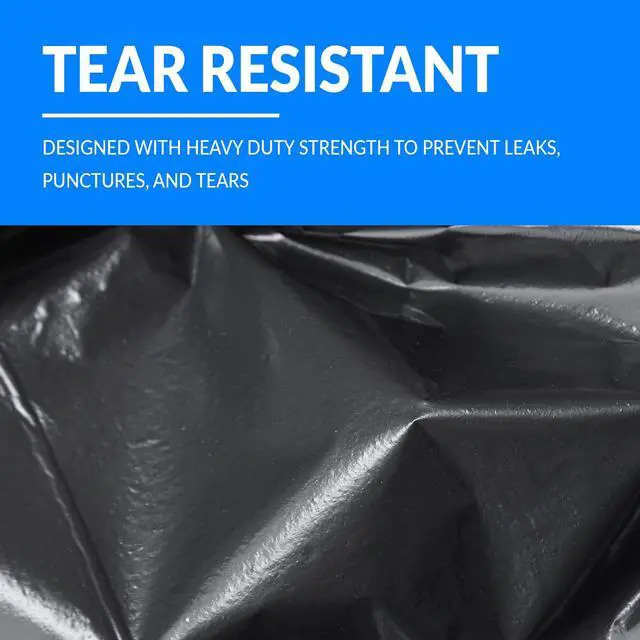 Alt view image 6 of 7 - 55-60 Gallon Trash Bags Heavy Duty | 50 Bags | 50-60 Gallon | Large Black Garbage | Made in USA