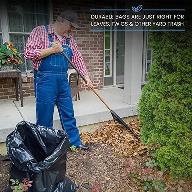 Alt view image 5 of 7 - 55 Gallon Trash Bags, 55-60 Gallon Trash Bags Heavy Duty (50 COUNT) - Large Black Trash Can Liners, 50-60 Gal for Contractors, Commercial, and Lawn - Made in USA