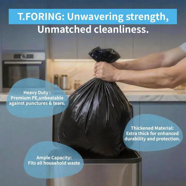 Alt view image 5 of 7 - 40-45 Gallon Trash Bags Heavy Duty,1.6 Mil,39'' x 47'',100 Count