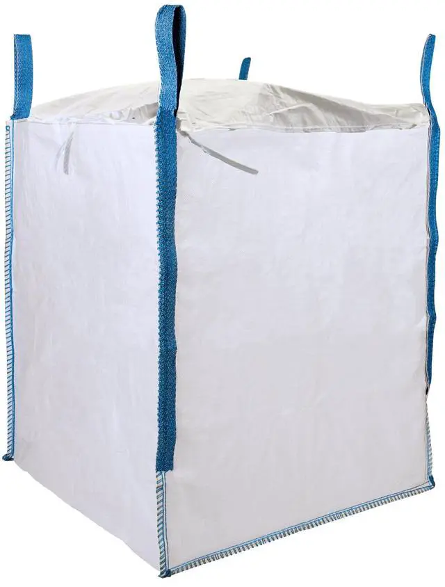 Main image of Heavy Duty Builder's Bulk Bags 200-Gallon White Woven Polypropylene Contractor Trash Bags for Demo and Construction, Holds up to 2200 lbs, Open Top