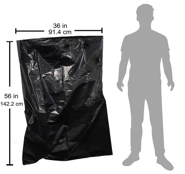 Alt view image 6 of 7 - Contractor Garbage Bags 55 Gallon | 20 Trash Bags | Heavy Duty | Black Contractor