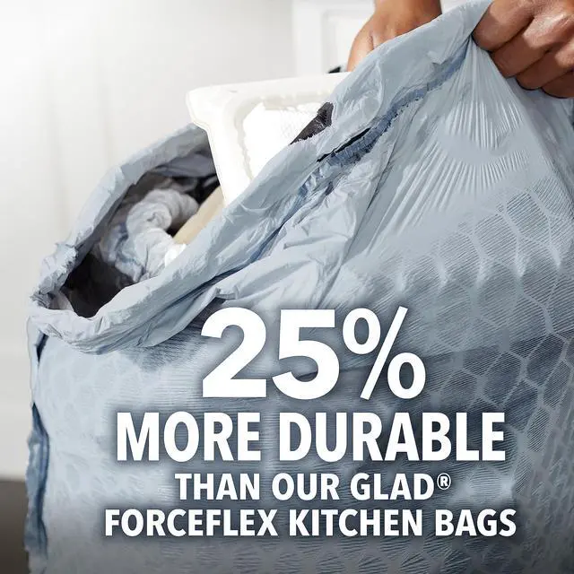 Alt view image 2 of 5 - Tall Kitchen Trash Bags 13 Gallon, MaxStrength Mountain Air Garbage Bags, Drawstring, 90 Count
