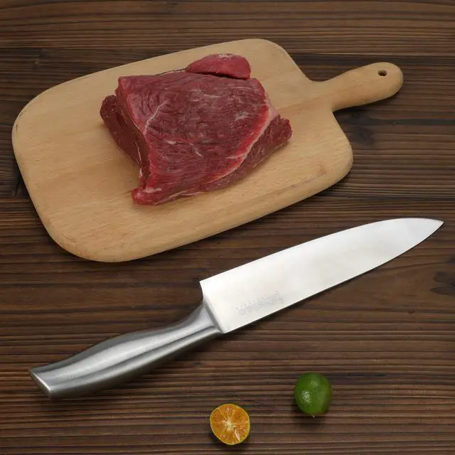 Alt view image 3 of 7 - Knife Sets for Kitchen with Block, 15 Piece Kitchen Knife Set, Ultra Sharp Chef Knife Set for Kitchen, High Carbon Stainless Steel Knife Block Set with Sharpener, Silver