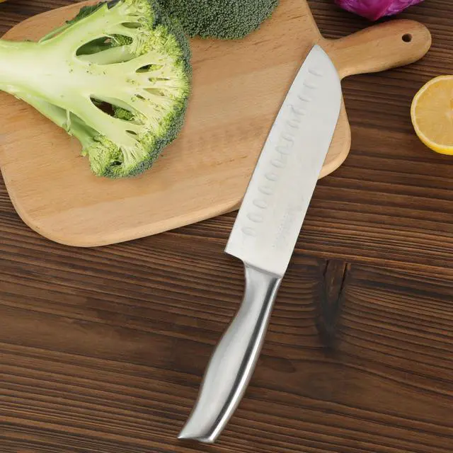 Alt view image 4 of 7 - Knife Sets for Kitchen with Block, 15 Piece Kitchen Knife Set, Ultra Sharp Chef Knife Set for Kitchen, High Carbon Stainless Steel Knife Block Set with Sharpener, Silver