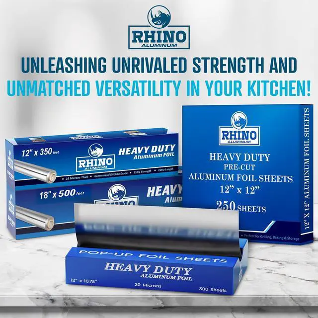 Alt view image 6 of 7 - Precut Pop Up Heavy Duty Foil Sheets - 300 Pcs of Ultra Thick 20 Micron Foil Sheets for Food - (12"x10.75") Premium Cooking Liners for Versatile Use in Cooking & Baking