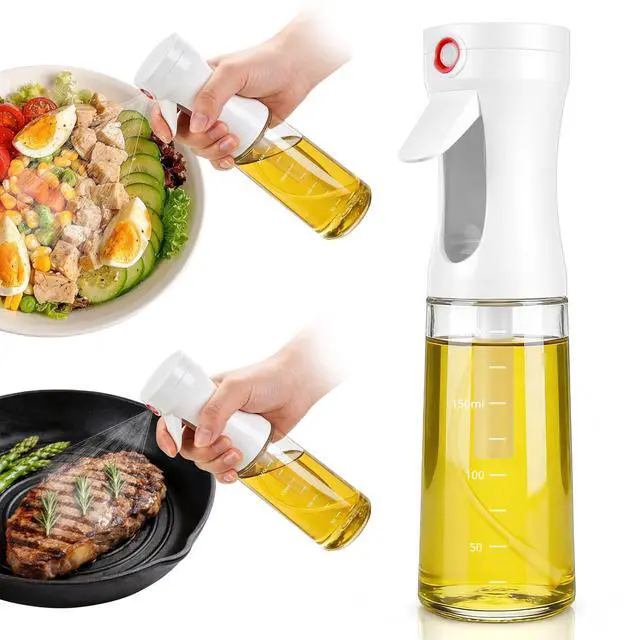 Main image of Oil Sprayer for Cooking, 7oz Even Fan-Shaped Mist Olive Oil Dispenser for Kitchen, Air Fryer, Salad, BBQ, Food-Grade 200ml Glass Sprayer Bottle with U.S. Patented