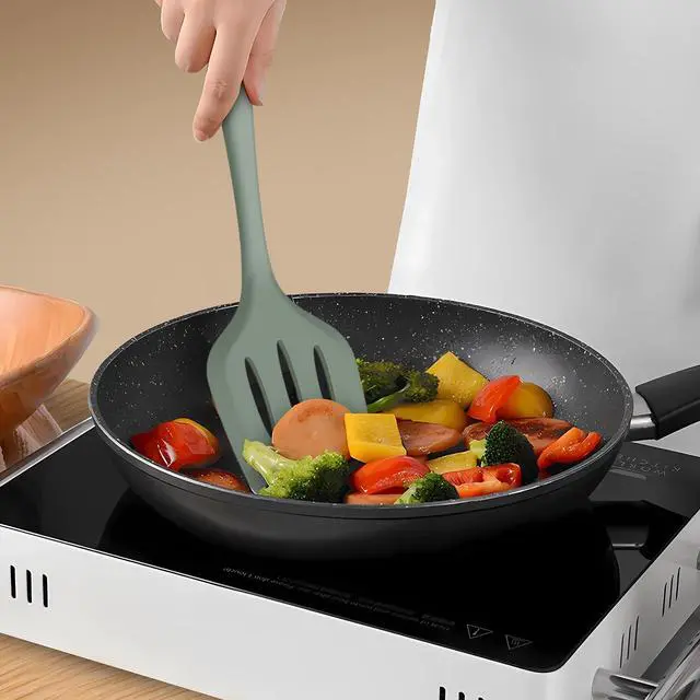 Alt view image 4 of 7 - Silicone Cooking Utensils Set - 446°F Heat Resistant Silicone Kitchen Utensils,Spatula,Spoon, Kitchen Utensil Sets Gadgets Tools Set for Nonstick Cookware,Dishwasher Safe BPA FREE (Multicolor)