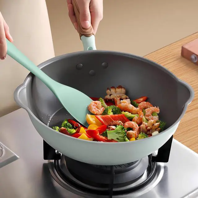 Alt view image 6 of 7 - Silicone Cooking Utensils Set - 446°F Heat Resistant Silicone Kitchen Utensils,Spatula,Spoon, Kitchen Utensil Sets Gadgets Tools Set for Nonstick Cookware,Dishwasher Safe BPA FREE (Multicolor)