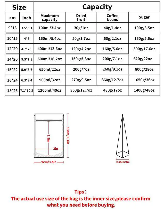 Alt view image 2 of 7 - 100 Pack Smell Proof Bags, Resealable Bags with Matte Window, Foil Pouch Stand Up Sealable Bags for PackagingBlack,3.5" x 5.1"