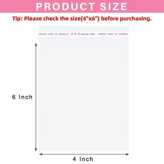 Alt view image 2 of 7 - Clear Self Sealing Cellophane Bags,4x6 Inches 200 Pcs Cookie Bags Resealable Cellophane Bag for Packaging Cookies, Candy and Products