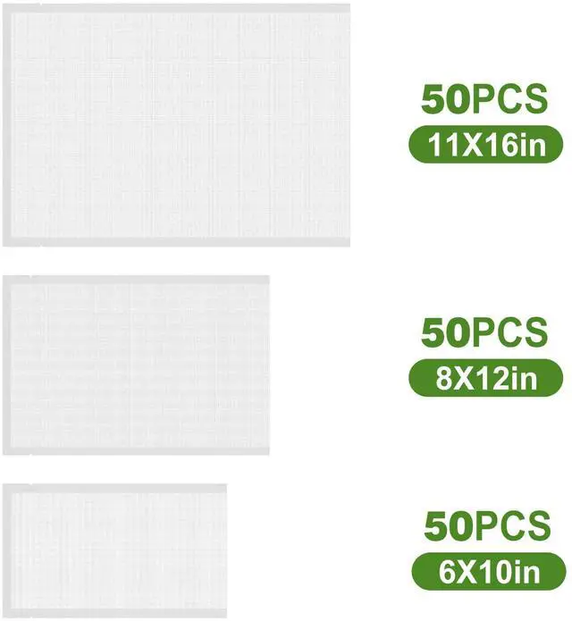 Alt view image 2 of 7 - Vacuum Sealer Bags for Food, 150pcs Precut Food Saver Seal Bags 50 Gallon 11"x16", 50 Quart 8"x12", 50 Pint 6"x10", BPA Free Commercial Grade, Puncture Resistant for Meal Prep, Sous Vide, Freezer