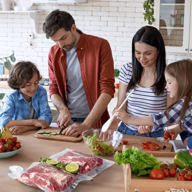 Alt view image 7 of 7 - Vacuum Sealer Bags for Food, 150pcs Precut Food Saver Seal Bags 50 Gallon 11"x16", 50 Quart 8"x12", 50 Pint 6"x10", BPA Free Commercial Grade, Puncture Resistant for Meal Prep, Sous Vide, Freezer