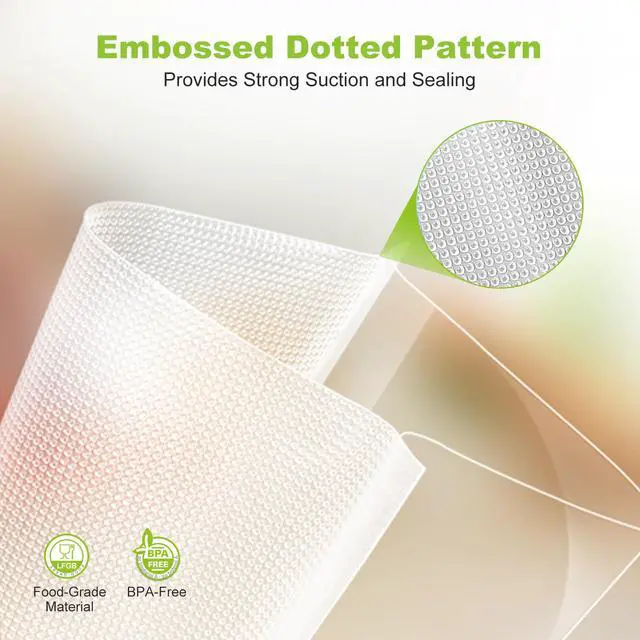 Alt view image 7 of 7 - 11 x 150 Vacuum Sealer Bags Rolls with Cutter for Food Storage, Commercial Grade, BPA Free, Great for Meal Prep and Sous Vide Cooking