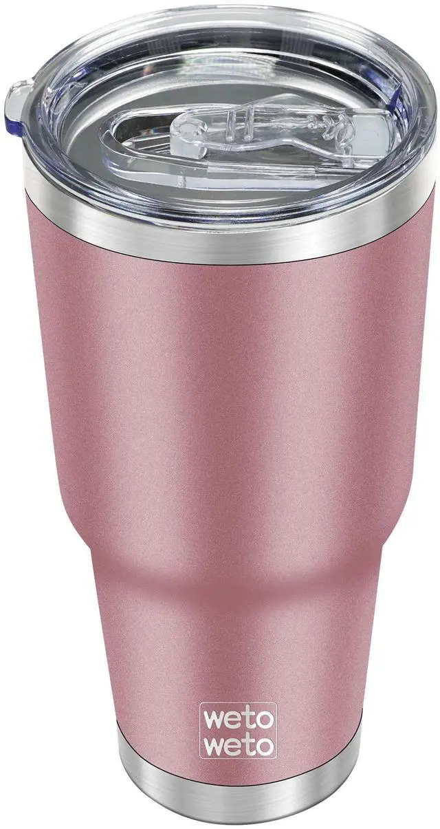 Main image of 30oz Tumbler, Stainless Steel Vacuum Insulated Water Coffee Tumbler Cup, Double Wall Powder Coated Spill-Proof Travel Mug Thermal Cup for Home Outdoor (Rose Gold, 1 Pack)