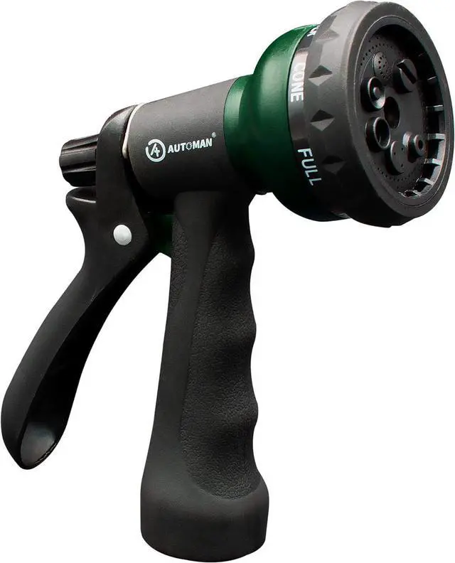 Main image of Garden-Hose-Nozzle, ABS Water Spray Nozzle with 7 Adjustable Watering Patterns, Slip Resistant for Watering Plants, Lawn& Garden, Washing Cars, Cleaning, Showering Pets & Outdoor Fun.