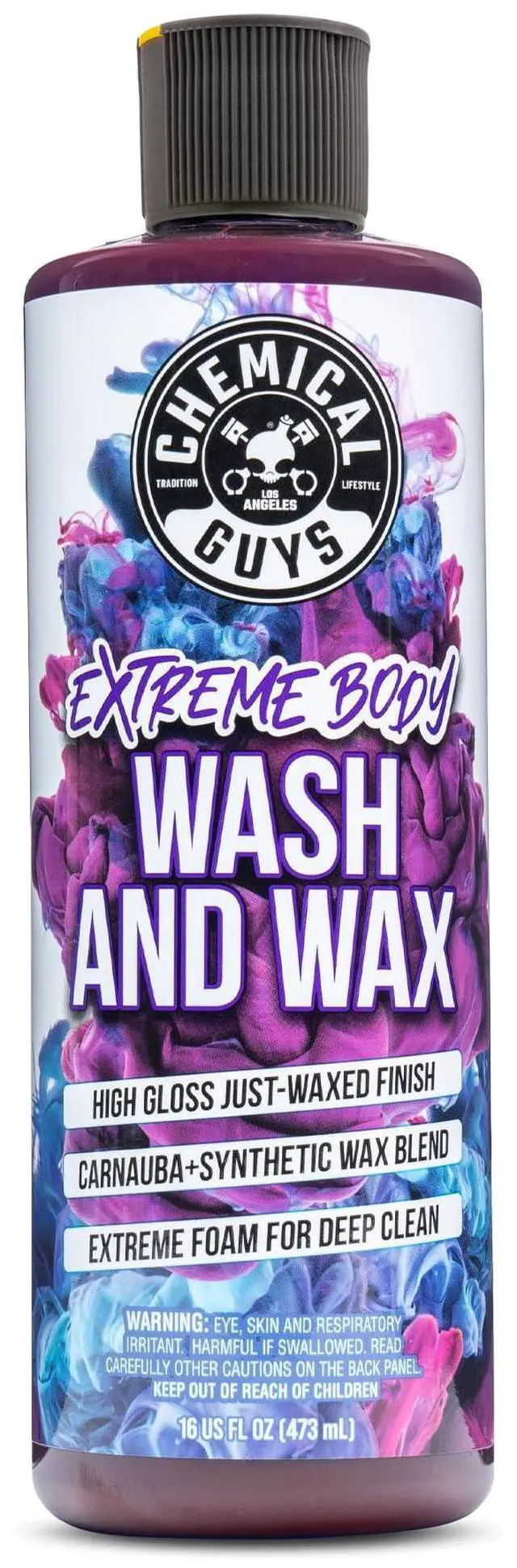 Main image of Extreme Bodywash & Wax Foaming Car Wash Soap - Soap for Foam Cannons, Foam Guns, or Bucket Washes for Cars, Trucks, Motorcycles, RVs, and More, Grape Scent - 16 oz