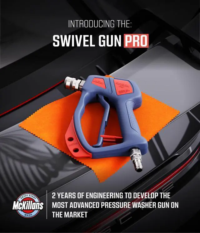 Alt view image 3 of 7 - Swivel Gun Pro - Swivel High Pressure Water Handle with 3/8" Male Plug and 1/4 Quick Connector Coupler - Power Washer Gun Compatible with Foam Cannon - Nozzle Tips Holder