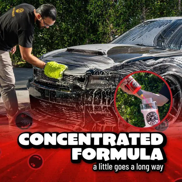 Alt view image 3 of 7 - Maxi Suds II Cherry Scent Car Wash Soap and Chenille Microfiber Wash Mitt Bundle, High Foam Shampoo for Foam Cannons, Guns, and Buckets, Safe for All Paint - 64 Fl Oz