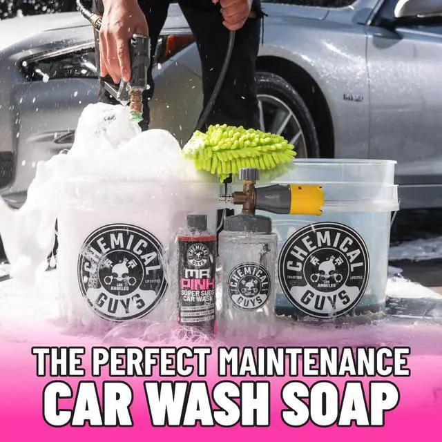 Alt view image 7 of 7 - Mr. Pink Car Wash Soap - 128 oz Super Suds Foaming Car Wash Soap for Cannon, Blaster, or Bucket Washing - pH Balanced, Safe on Wax, Sealant, Ceramic, and Clear Coat Finishes