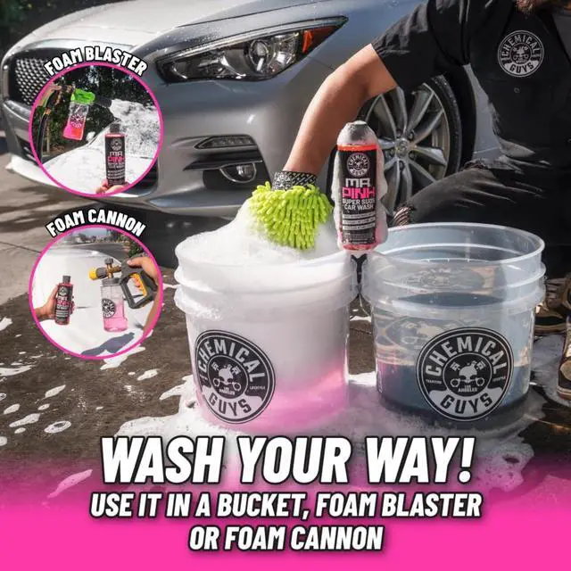 Alt view image 3 of 7 - Mr. Pink Car Wash Soap - 128 oz Super Suds Foaming Car Wash Soap for Cannon, Blaster, or Bucket Washing - pH Balanced, Safe on Wax, Sealant, Ceramic, and Clear Coat Finishes
