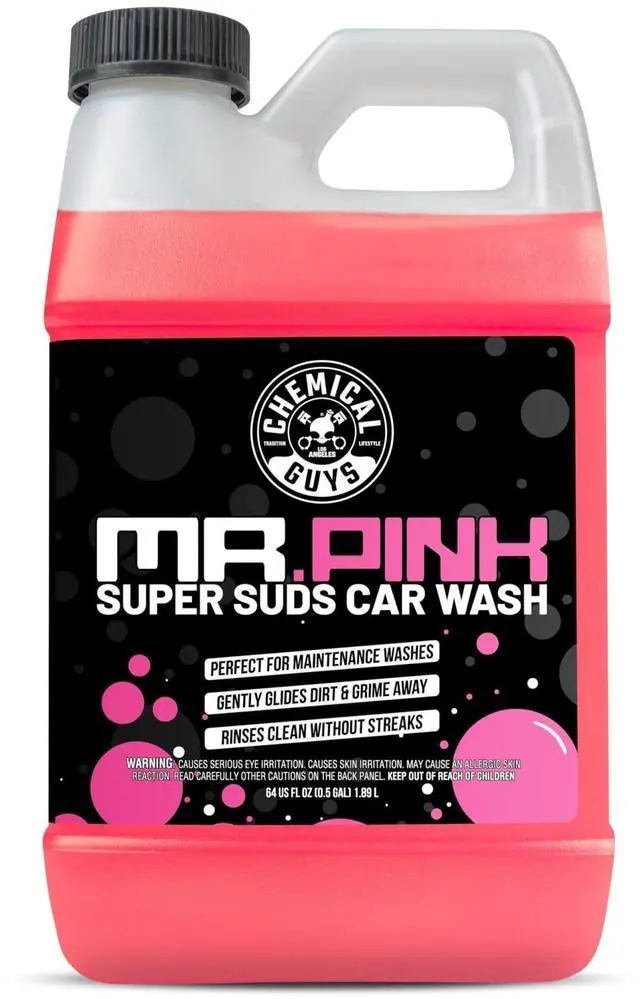 Main image of Mr. Pink Car Wash Soap - 64 oz Super Suds Foaming Car Wash Soap for Cannon, Blaster, or Bucket Washing - pH Balanced, Safe on Wax, Sealant, Ceramic, and Clear Coat Finishes