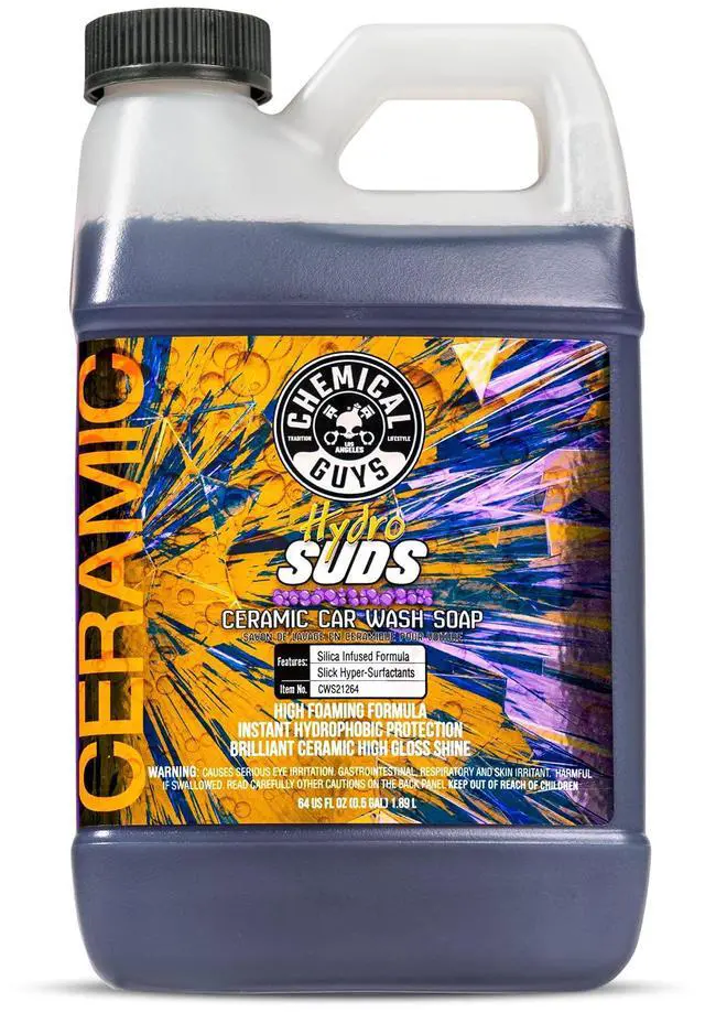 Main image of HydroSuds Ceramic Shine High Foaming Car Wash Soap - Foam Cannon Soap, Works with Foam Guns or Bucket Washes Safe for Cars, Trucks, Motorcycles, RVs, & More, Berry Scent - 64 fl oz