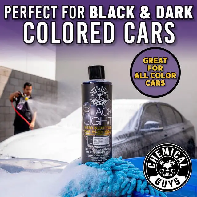 Alt view image 5 of 7 - CWS61916 Black Light Foaming Car Wash Soap(Works with Foam Cannons, Foam Guns or Bucket Washes)Safe for Cars,Trucks,Motorcycles,RVs&More,16 fl oz, Black Cherry Scent(packaging may Vary)