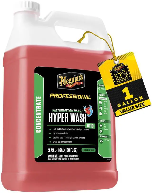 Main image of D110 Hyper Wash Foaming Car Wash, Lifts Off Dirt and Leaves a Rich Shine, Car Wash Soap Helps Preserve Wax, Highly Concentrated Formulation for Extended Use, 1 Gal