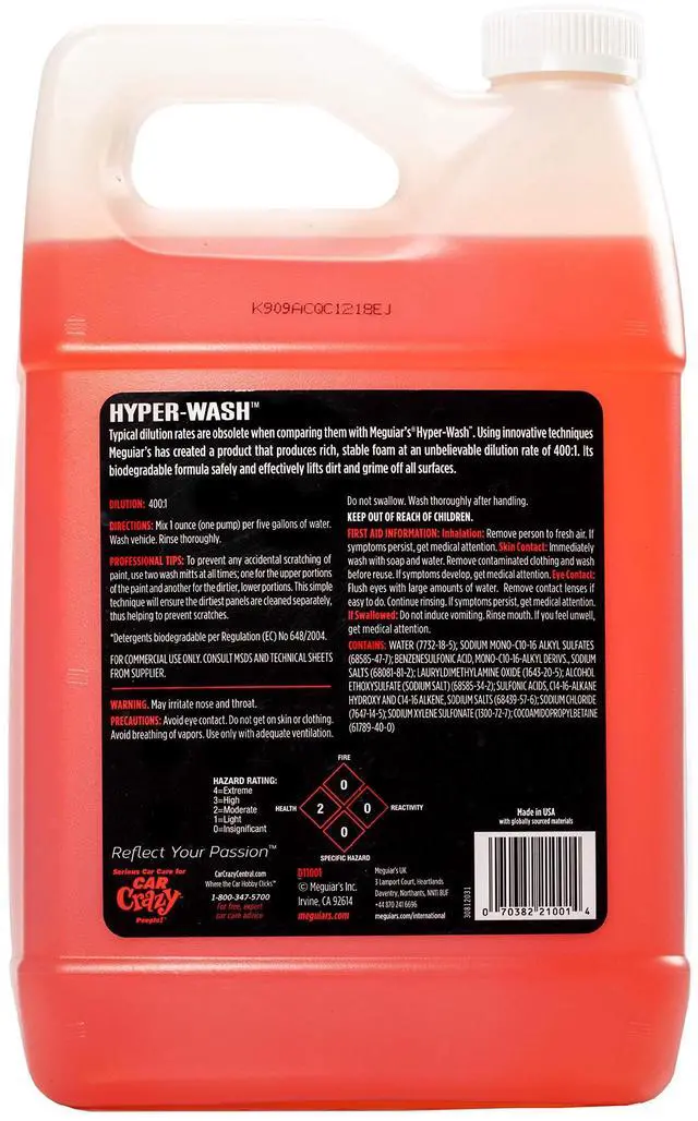 Alt view image 3 of 6 - D110 Hyper Wash Foaming Car Wash, Lifts Off Dirt and Leaves a Rich Shine, Car Wash Soap Helps Preserve Wax, Highly Concentrated Formulation for Extended Use, 1 Gal