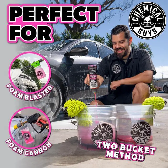Alt view image 5 of 5 - CWS2211602 Mr. Pink Foam Party Wash & Wax (Works with Foam Cannons, or Bucket Washes) Safe for Cars, Trucks, SUVS, Motorcycles, RVs & More, (2-16 fl oz) Tangerine Scent