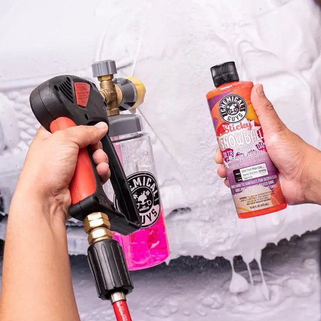 Alt view image 2 of 7 - CWS21516 Sticky Snowball Ultra Snow Foam Car Wash Soap (Works with Foam Cannons or Bucket Washes) Safe for Cars, Trucks, Motorcycles, RVs & More 16 fl oz, Cherry Scent