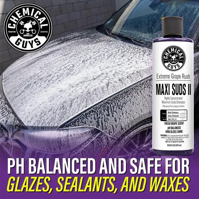 Alt view image 3 of 7 - CWS/1010/64 Maxi-Suds II Foaming Car Wash Soap (Works with Foam Cannons, Foam Guns or Bucket Washes) Safe for Cars, Trucks, Motorcycles, RVs & More, 64 fl. Oz (Half Gallon), Grape Scent