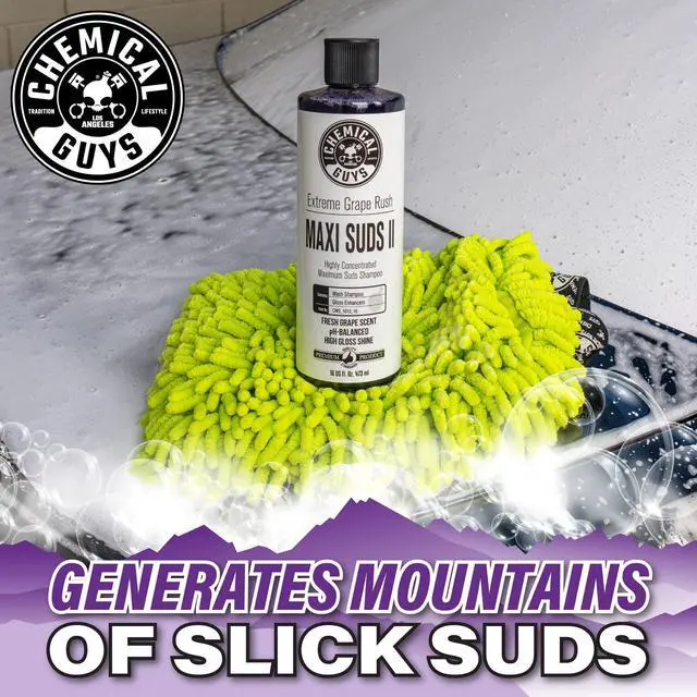 Alt view image 4 of 7 - CWS/1010/64 Maxi-Suds II Foaming Car Wash Soap (Works with Foam Cannons, Foam Guns or Bucket Washes) Safe for Cars, Trucks, Motorcycles, RVs & More, 64 fl. Oz (Half Gallon), Grape Scent