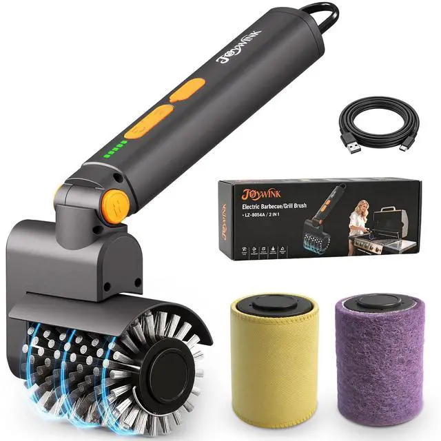 Main image of Upgraded Electric Grill Brush - Extreme 50kg Torque Power Grill Brush, 7.4V Motor, Safe for All Grills, SUS304 Anti-Shedding Bristle, with Heat Resistant Mat & Polishing Pad, for Fathers Day