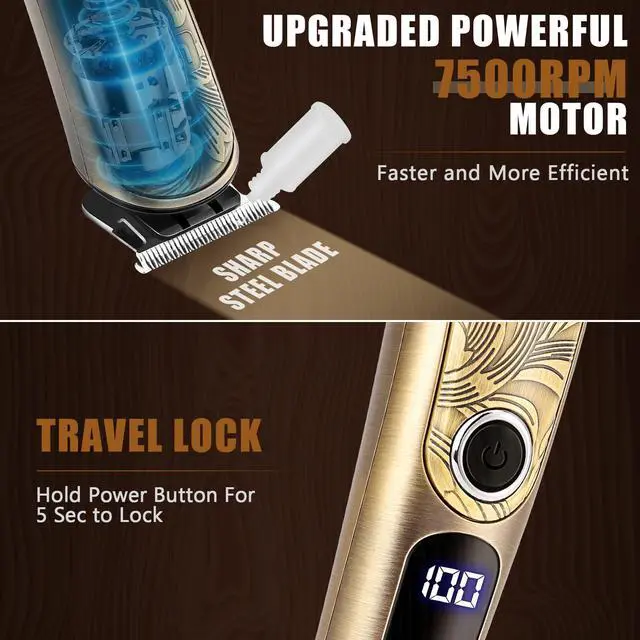 Alt view image 3 of 7 - Gifts for Men, Beard Trimmer with Charging Stand, IPX7 Waterproof Electric Razor Shavers for Men, Clippers for Hair Cutting, Mens Grooming Kit for Mustache Nose Facial Body