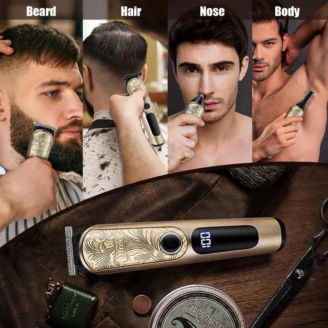 Alt view image 2 of 7 - Gifts for Men, Beard Trimmer with Charging Stand, IPX7 Waterproof Electric Razor Shavers for Men, Clippers for Hair Cutting, Mens Grooming Kit for Mustache Nose Facial Body