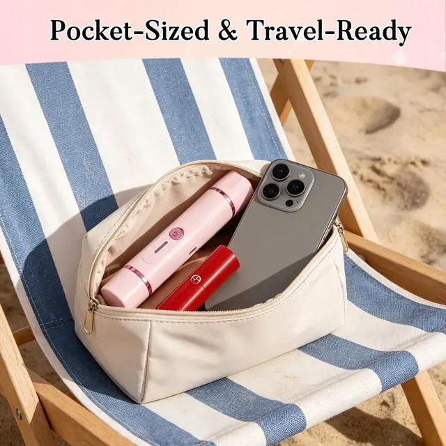 Alt view image 6 of 7 - Bikini Trimmer,2 in 1 Facial Hair Removal for Women,Painless Electric Razor for Silk Skin,Rechargeable & Portable Shaver for Ladies Pubic,Face,Underarms & Legs,Pink (Pink)