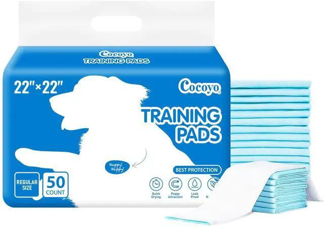 Main image of Best Value 22"x22" Dog Training Pads 50 Count | Dog Pee Pads | Super Absorbent Puppy Pads,White