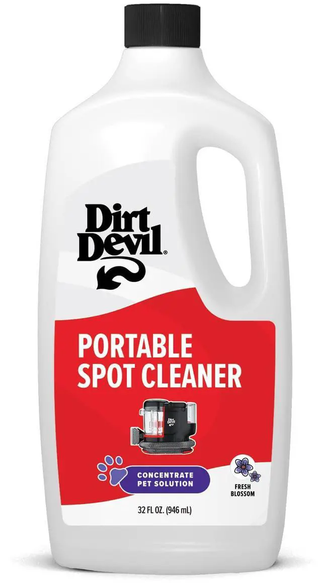 Main image of Pet Portable Spot Cleaner Solution, 32 oz., Fresh Blossom Scent, Upholstery and Carpet Shampoo Solution, Eliminates Pet Messes and Odors, Pair with Dirt Devil Portable Spot Cleaners