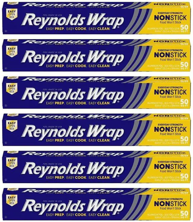 Main image of Non-Stick Aluminum Foil Easy Prep, Cook & Clean (50 Sq Ft (Pack of 6)
