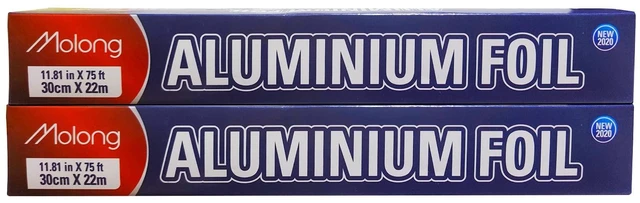 Main image of Aluminum Foil Wrap 75 Feet Long Heavy Duty Food Foil Wrap Kitchen Rap Suitable for Cooking, Roasting, Baking,BBQ and Family Parties (2 PACK)