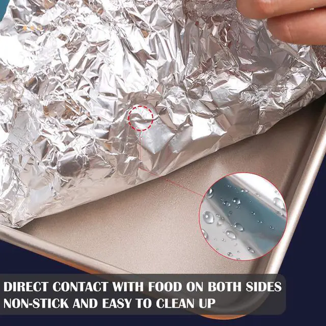 Alt view image 5 of 7 - Aluminum Foil Wrap 75 Feet Long Heavy Duty Food Foil Wrap Kitchen Rap Suitable for Cooking, Roasting, Baking,BBQ and Family Parties (2 PACK)