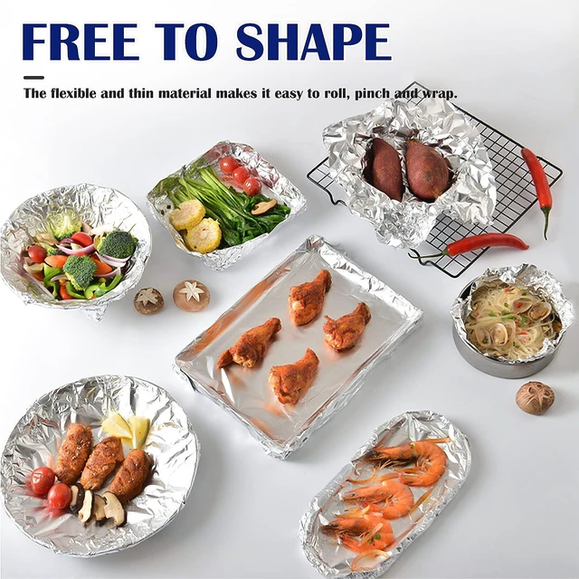 Alt view image 7 of 7 - Aluminum Foil Wrap 75 Feet Long Heavy Duty Food Foil Wrap Kitchen Rap Suitable for Cooking, Roasting, Baking,BBQ and Family Parties (2 PACK)