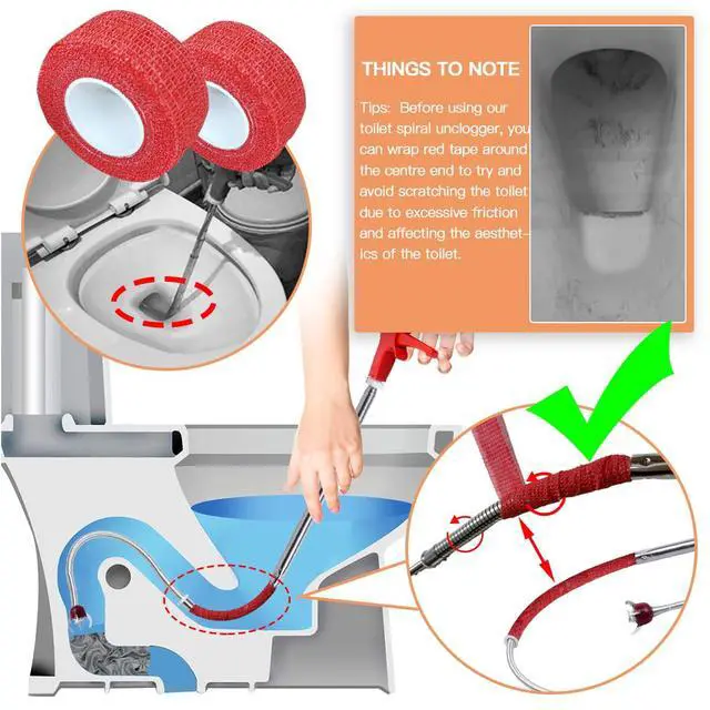 Alt view image 5 of 7 - Toilet Auger/Drain Clog Remover Tool Kit-1PCS Toilet Snake Grabber,2PCS Drain Snake Hair Remover1PCS AC Drain Line Cleaner Tool for Blocking and Cleaning Toilets, Kitchen Sinks, Bath Tubs and Sewers