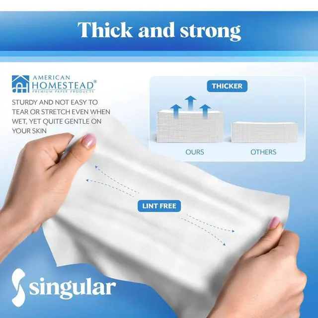Alt view image 5 of 7 - Disposable Napkins Premium Guest Towel Napkins, Soft Linen-Feel Guest Towels for Bathroom, Disposable Hand Towels for Kitchen & Entertaining, White 12 x 17 (200 Count-Smooth)