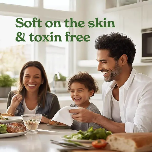 Alt view image 4 of 7 - Tree Free Napkins, 4 Packs of 250, 1000 Total Napkins, Sustainable & Disposable Kitchen Napkin