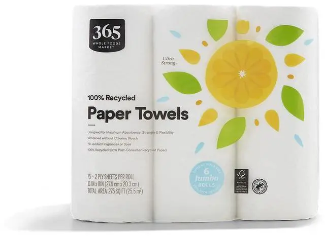 Main image of Paper Towels 75 Sheet jumbo Rolls 6 Count, 75 Count