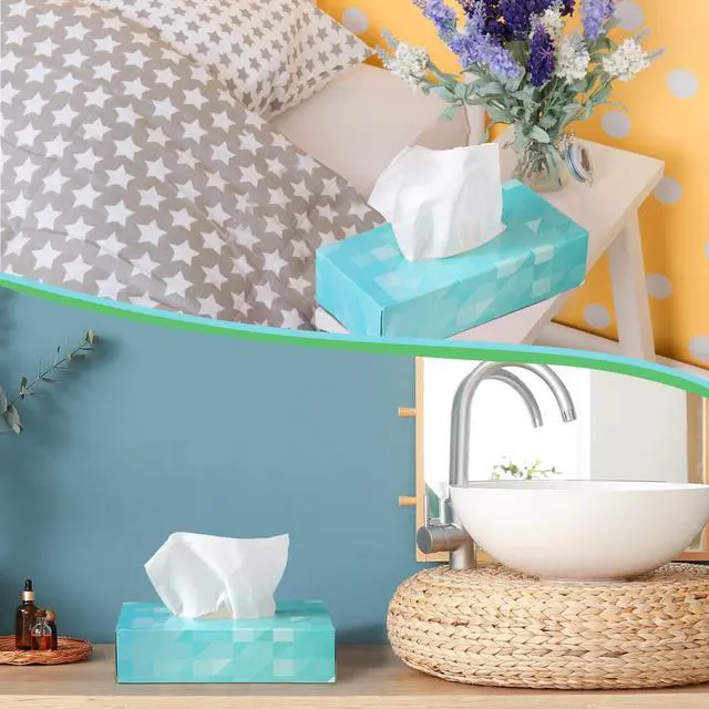 Alt view image 7 of 7 - 12 Packs Graduation Facial Tissue Boxes 1560 Sheets Soft Facial Tissue Bulk for Teacher Classroom Spring 2 Ply 130 Sheets Disposable Travel Tissues Bulk for Weeding Car Kitchen(Single)