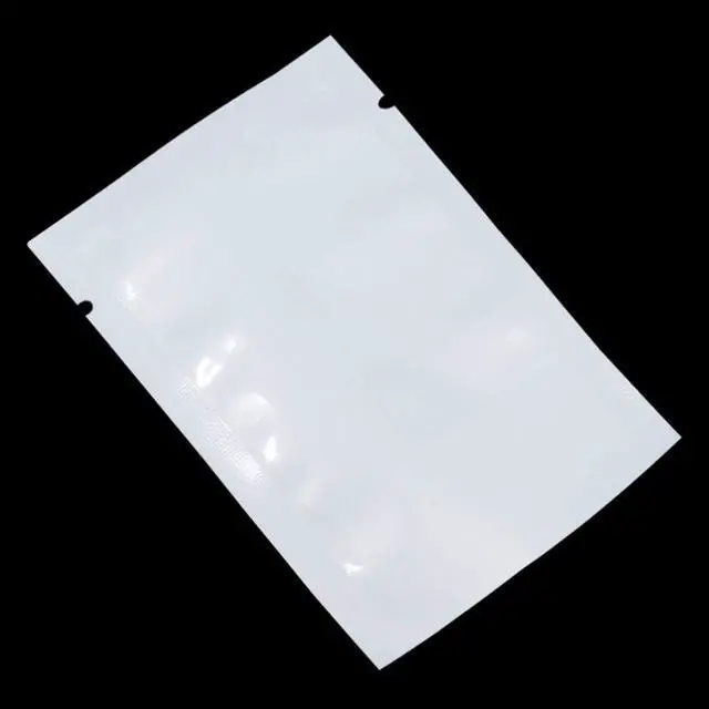Alt view image 6 of 6 - 100 Pack 3.5x5.1 inch (Usable Size 3.1x4.7 inch) White Front Clear Open Top 2.8mil Plastic Vacuum Pouch Heat Sealable Bags for Food Storage Packets Mini Sample with Tear Notches